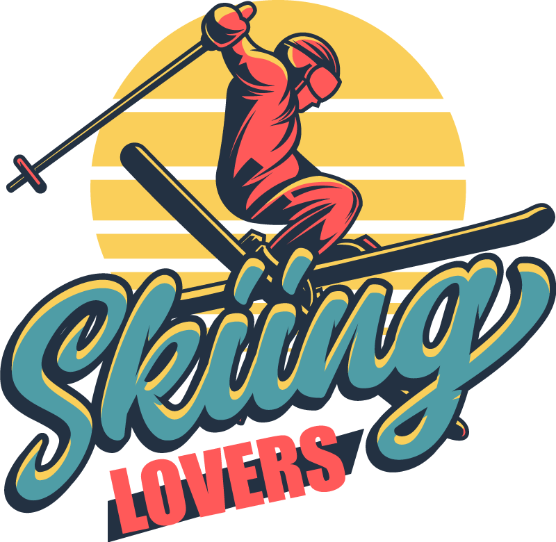 Skiing lovers bedroom vinyl rug - TenStickers