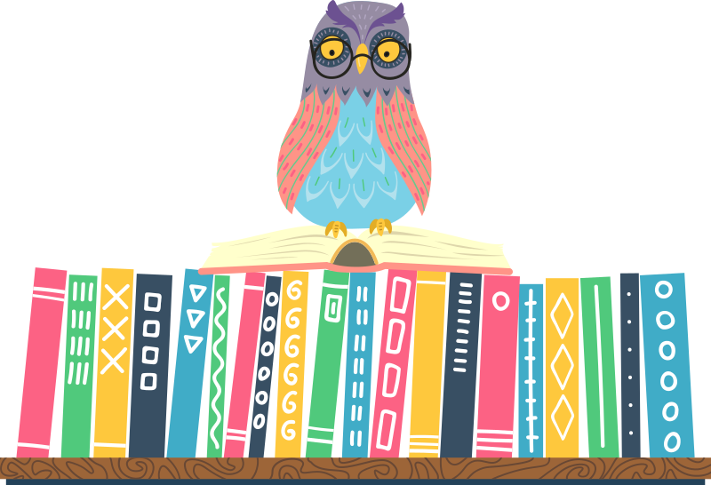 Bedroom vinyl rug cartoon owl with glasses - TenStickers