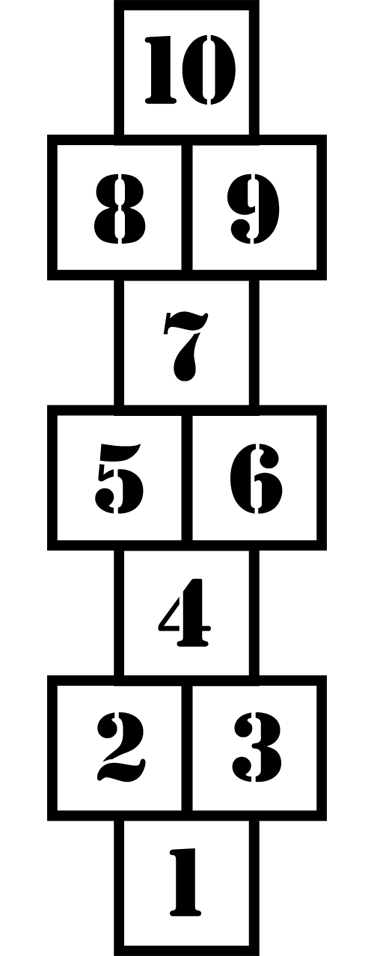 Game vinyl rug modern hopscotch design - TenStickers