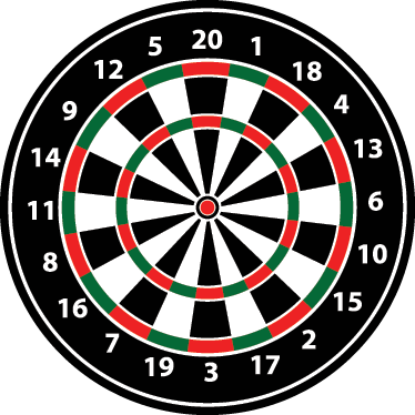 Game vinyl rug dartboard sticker - TenStickers