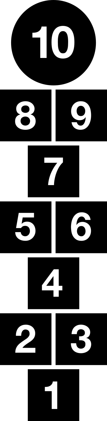 Game vinyl rug hopscotch squares design - TenStickers