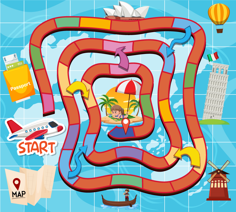 Game vinyl rug for board game adventures - TenStickers