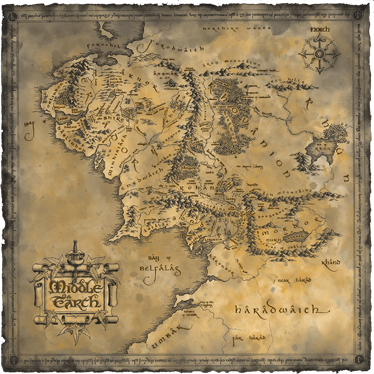 World map vinyl rug middle earth decorative vinyl - TenStickers
