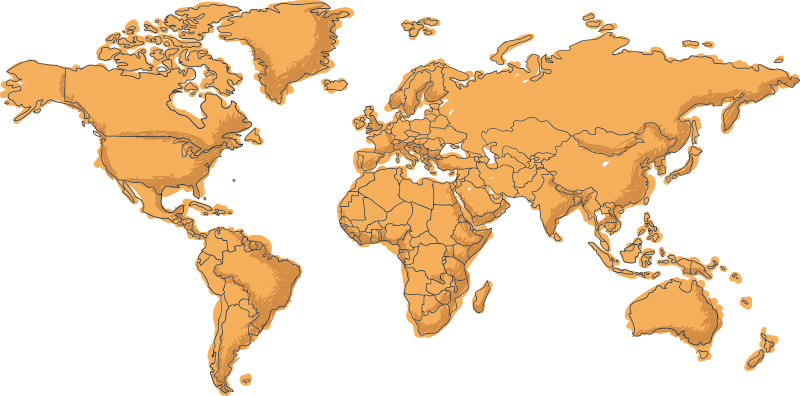 World map vinyl rug for kids' room - TenStickers