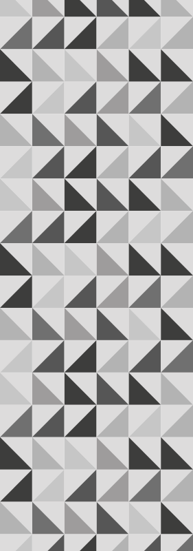 Bathroom vinyl rug in geometric triangles pattern - TenStickers