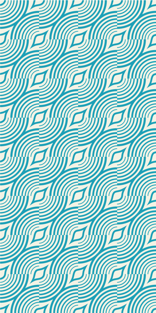 Bathroom vinyl rug with blue sea pattern lines - TenStickers