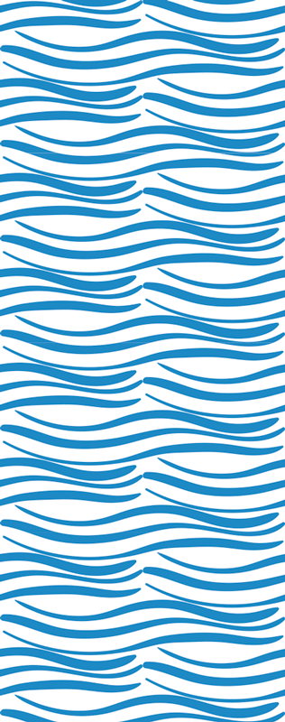 Bathroom vinyl rug with small wave design - TenStickers