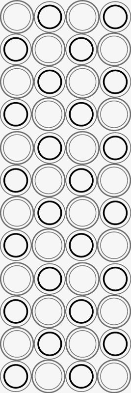 Bathroom vinyl rug with black and grey circle pattern - TenStickers