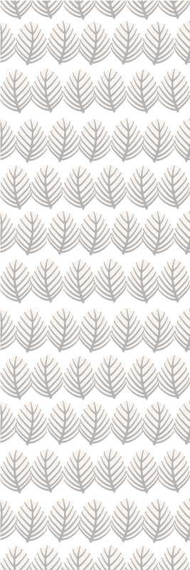 Bathroom vinyl rug in grey leaf design - TenStickers