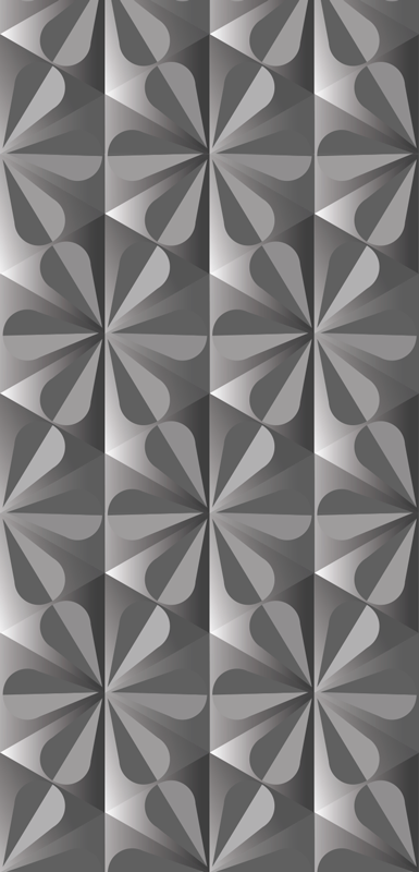 Kitchen vinyl rug with vintage geometric floral design - TenStickers