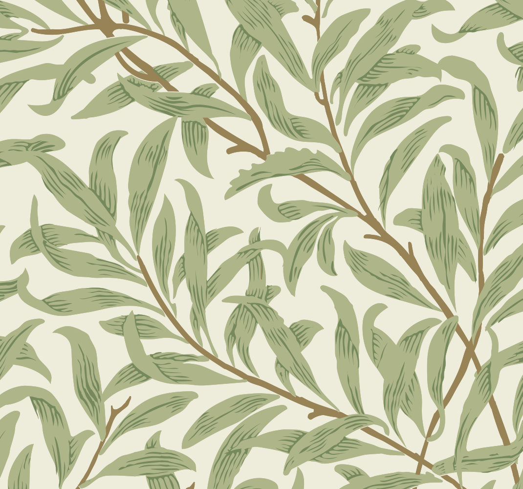 Botanical green plants kitchen vinyl rug - TenStickers