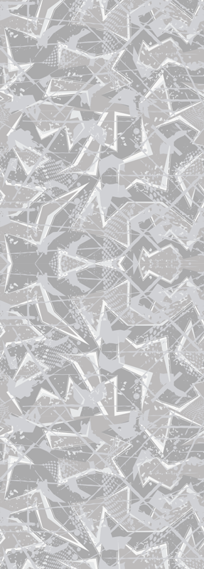 Gray 80's fine graphics bedroom vinyl rug - TenStickers