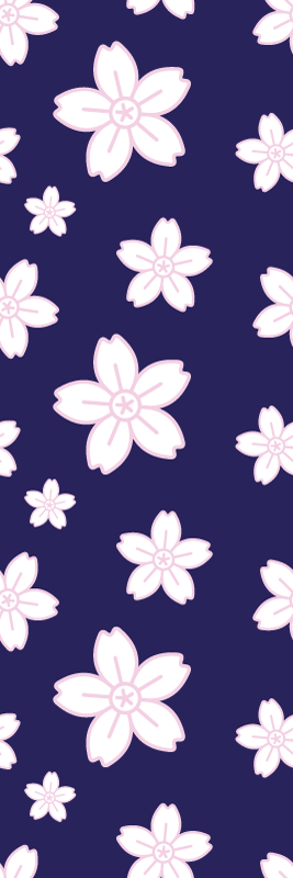 Bedroom vinyl rug with vintage plum blossom design - TenStickers