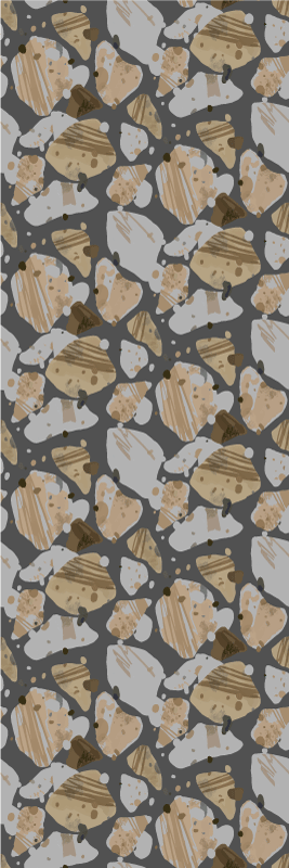 Bedroom vinyl rug in cement terrazzo design - TenStickers