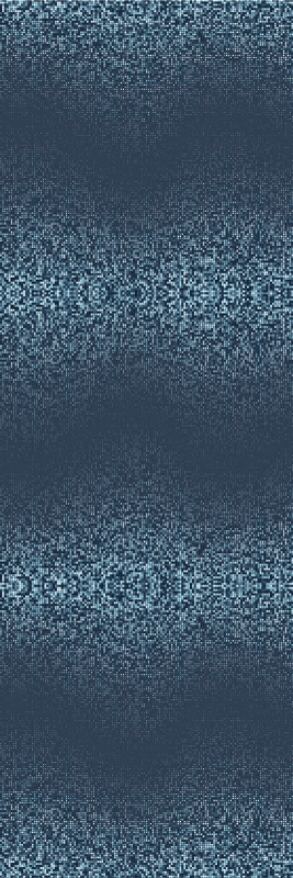 Bedroom vinyl rug in retro blue dotted design - TenStickers