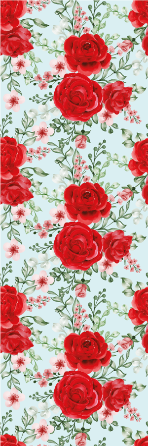 Bedroom vinyl rug in grandmillennial floral style - TenStickers
