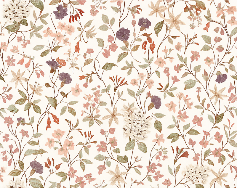 Bedroom vinyl rug in pink flower design - TenStickers