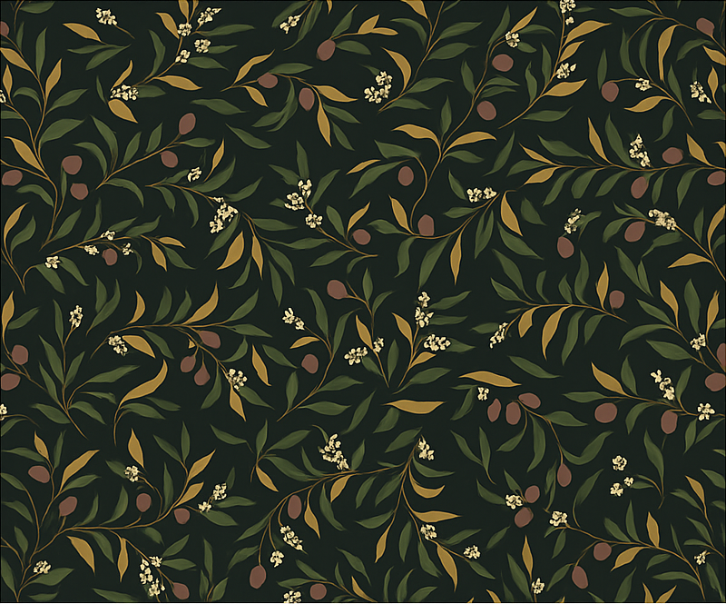 Bedroom vinyl rug with simple floral pattern - TenStickers