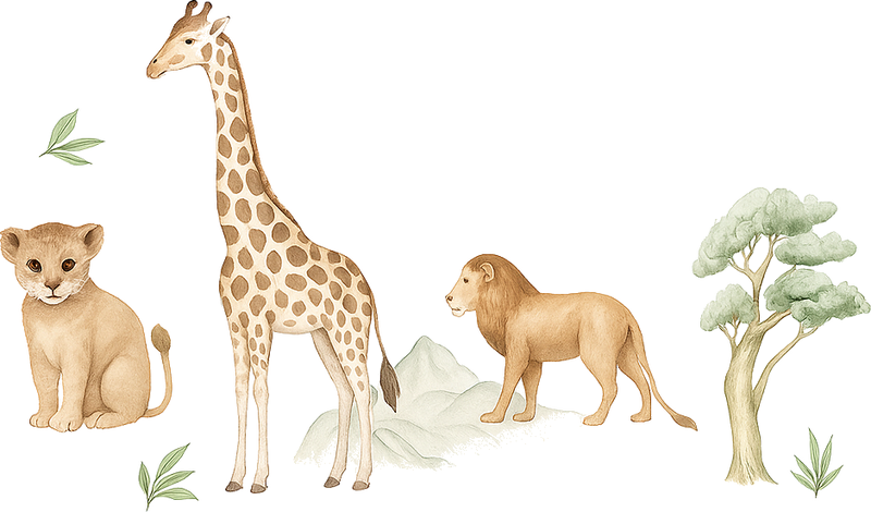 Calmed savannah bedroom vinyl rug - TenStickers