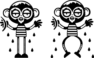 Bedroom vinyl rug monkey couple decorative vinyl - TenStickers