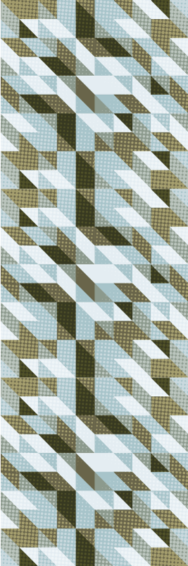 Office vinyl rug in modern triangles design - TenStickers