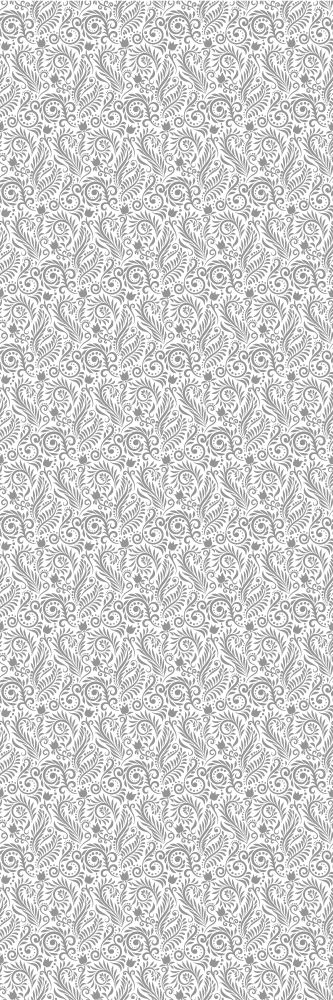 Ornamental flowers vintage office vinyl rug - TenStickers