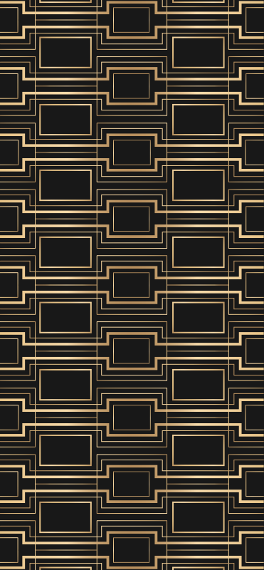 Office vinyl rug with gold frames art decor pattern - TenStickers