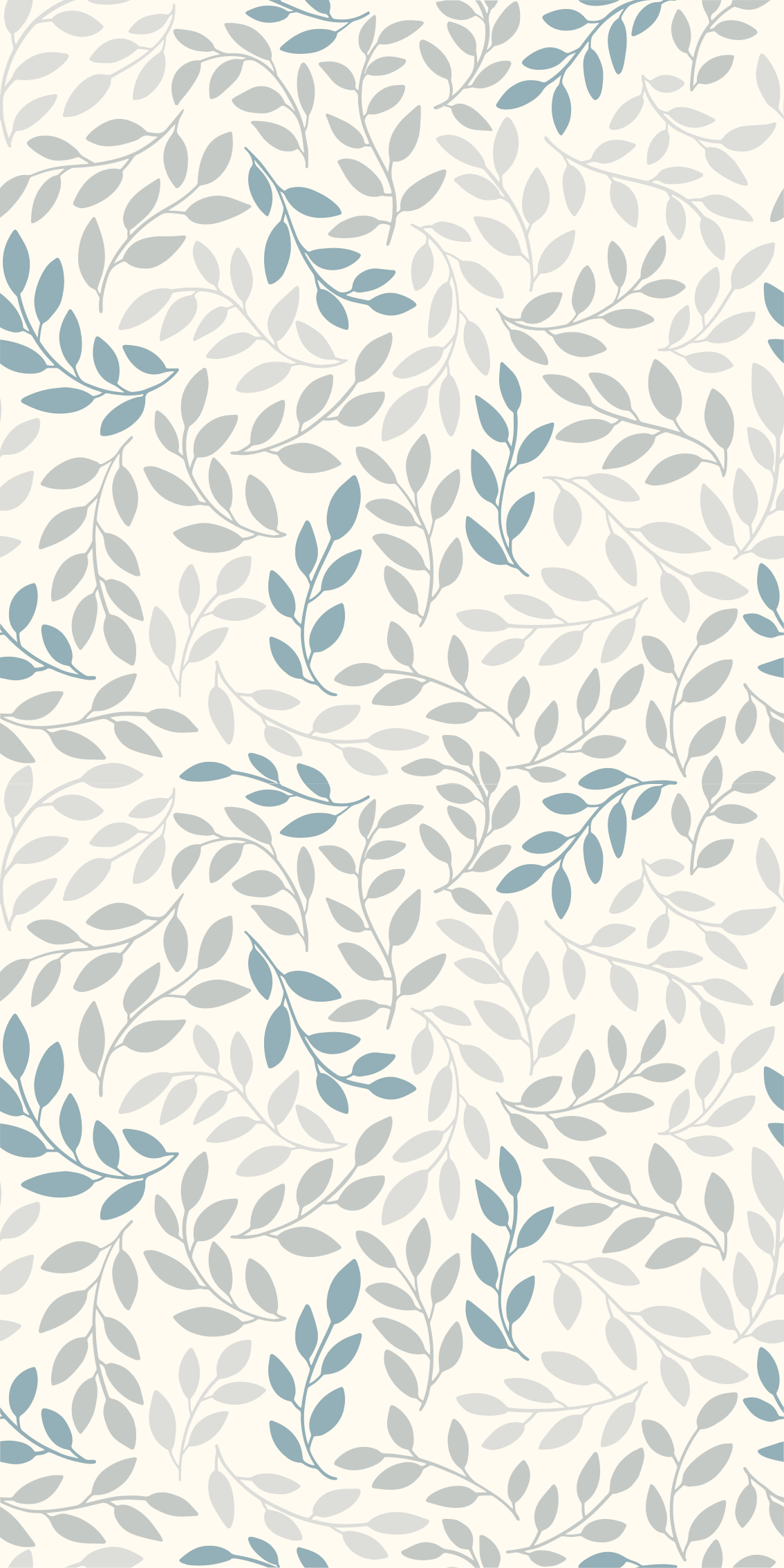 Bedroom vinyl rug with blue ombre small leaves - TenStickers