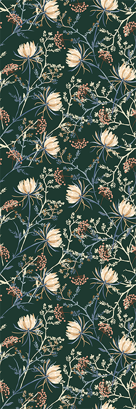 Bedroom vinyl rug in restore emerald style - TenStickers