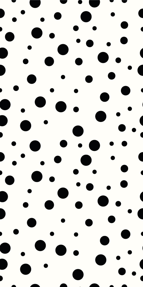 Bedroom vinyl rug in black and white polka dots - TenStickers