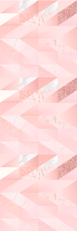 Bedroom vinyl rug with girly pink geometric design - TenStickers