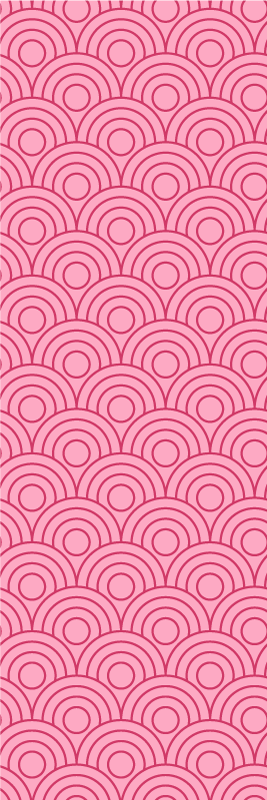 Bedroom vinyl rug in dark and light pink shapes - TenStickers