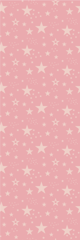 Bedroom vinyl rug in light pink stars on dark pink - TenStickers