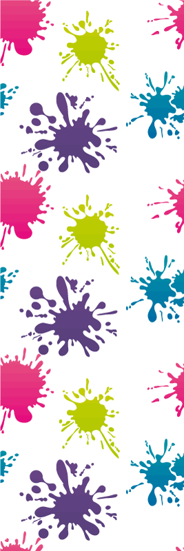 Bedroom vinyl rug in multicolor splash - TenStickers