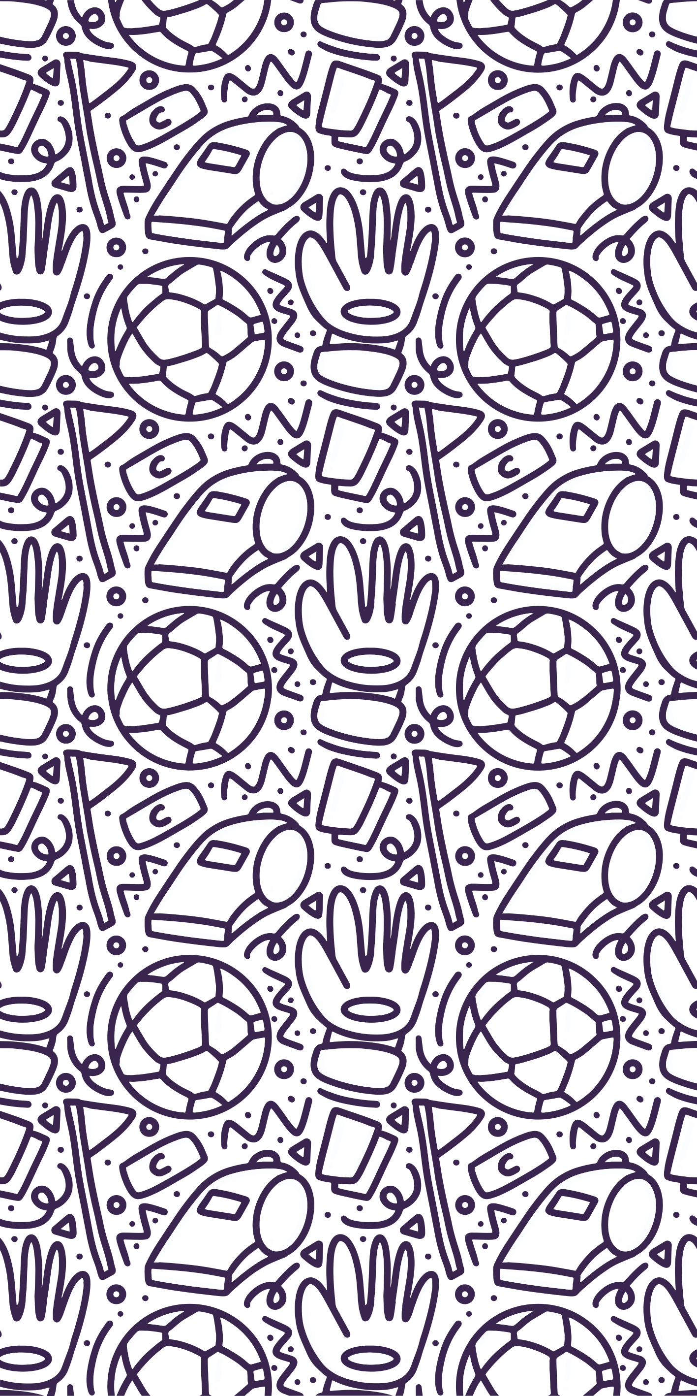 Sport doodle design bedroom vinyl rug - TenStickers