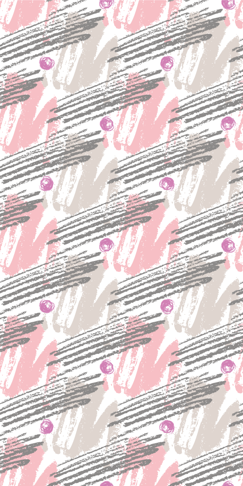 Bedroom vinyl rug in pink and grey strokes - TenStickers