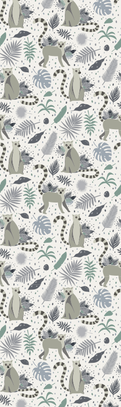 Nordic lemur bedroom vinyl rug - TenStickers