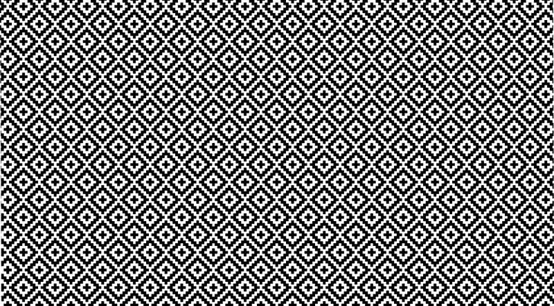 Geometric Black White Design living room rug - TenStickers