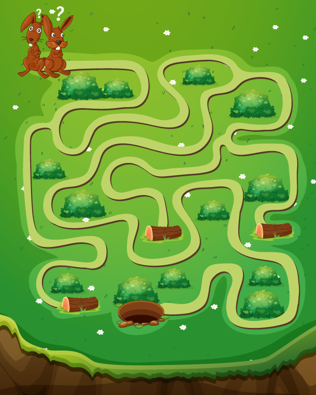 Playful Pathway game vinyl rug - TenStickers