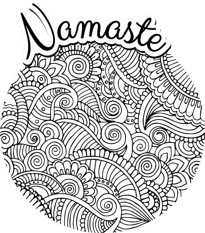 Namaste Mandala mandala vinyl rug - TenStickers