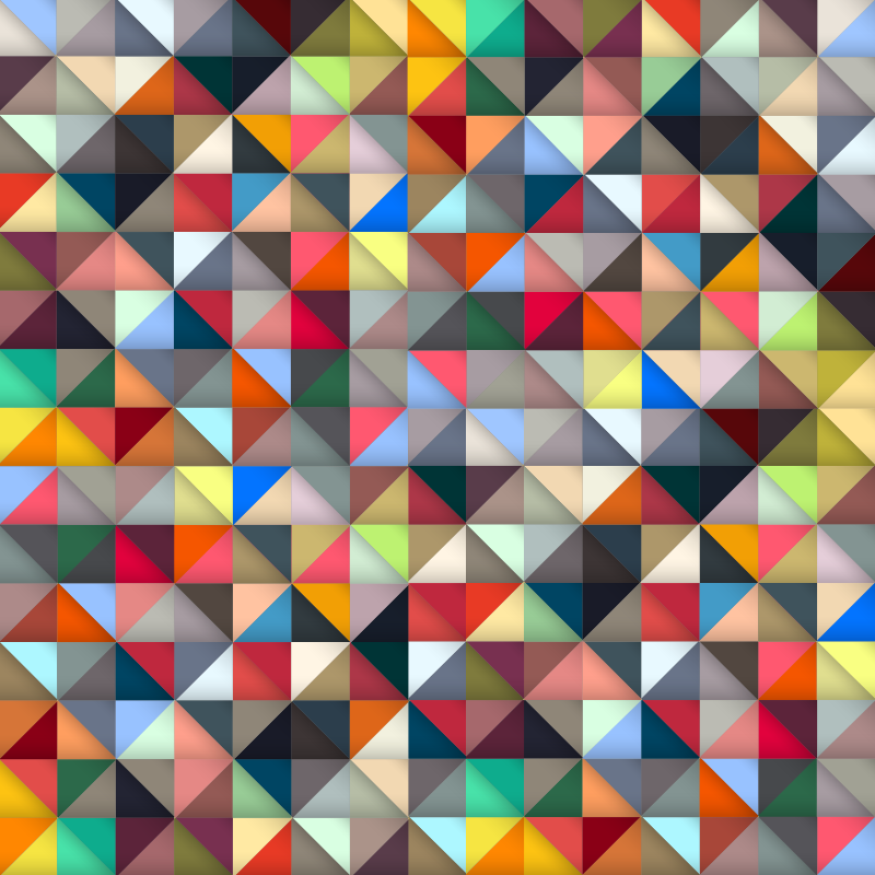 Colorful Triangular Pattern geometric vinyl rug - TenStickers