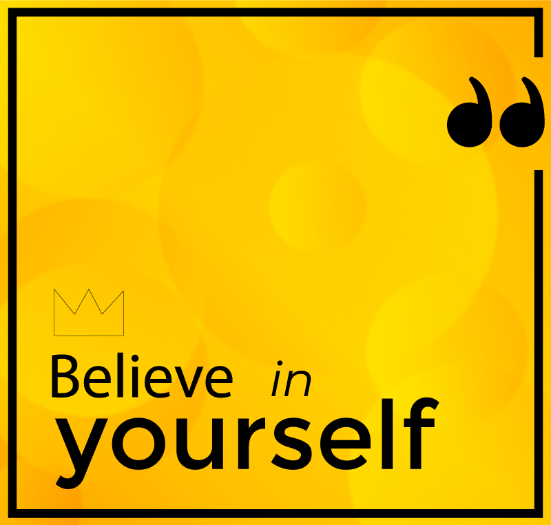 Believe Yourself Motivation custom rug - TenStickers
