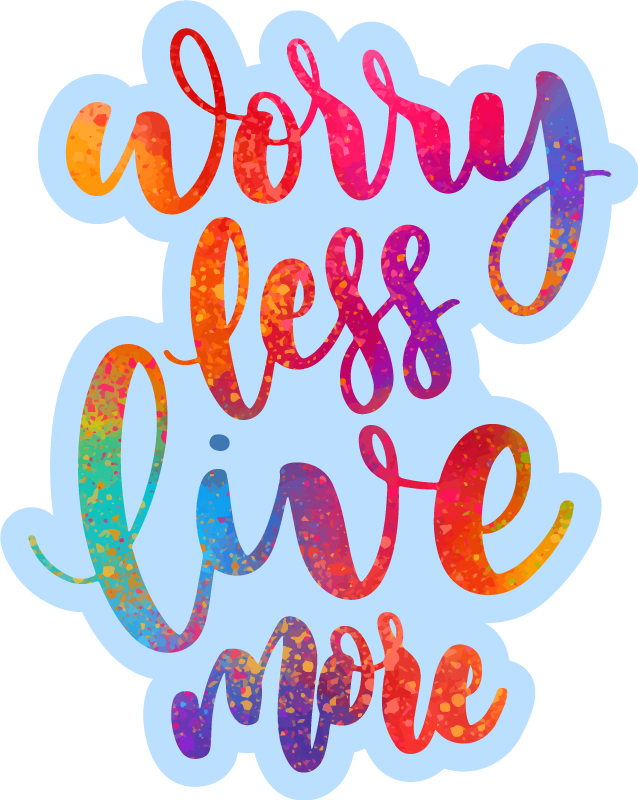 Worry Less Live More custom rug - TenStickers