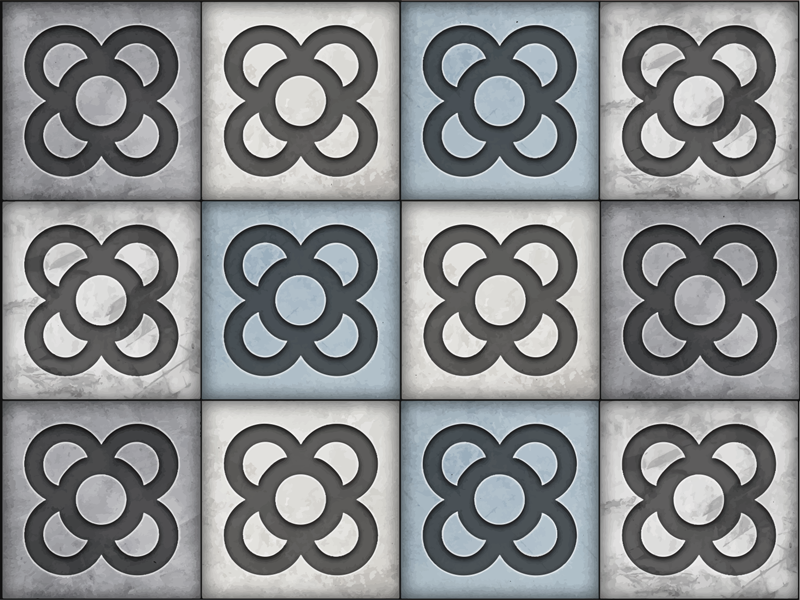 Decorative Tile Pattern tile vinyl rug - TenStickers