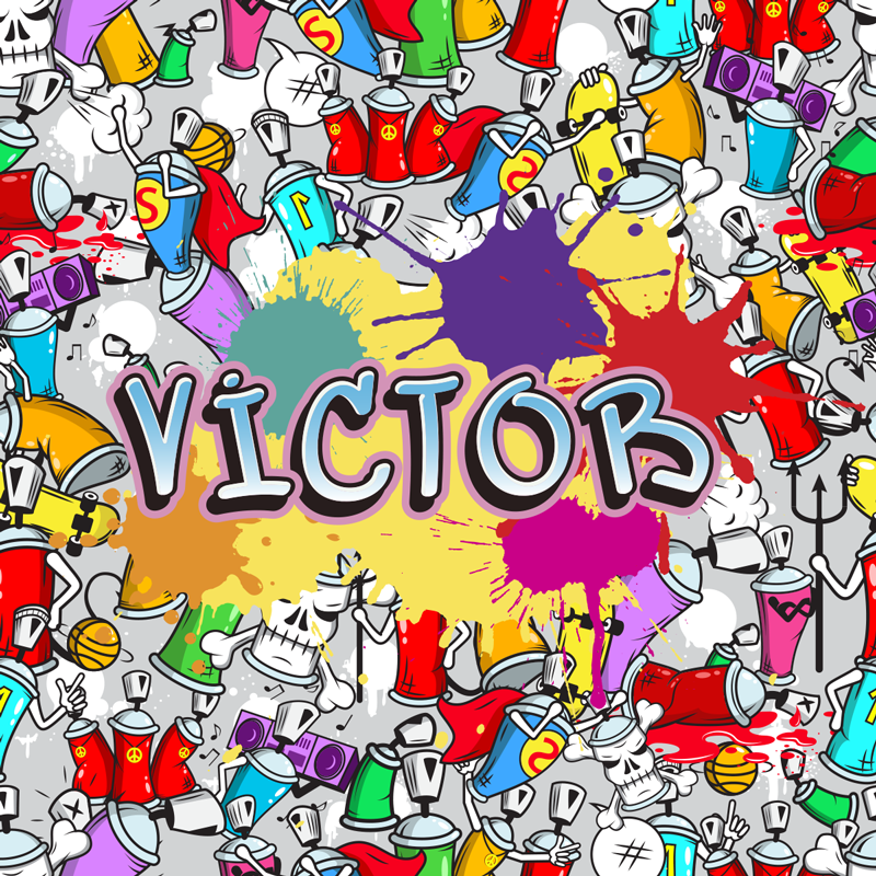 Custom Graffiti Style custom vinyl rug - TenStickers