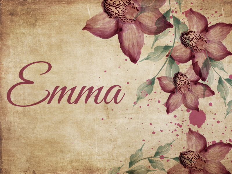 Customized Florals custom vinyl rug - TenStickers