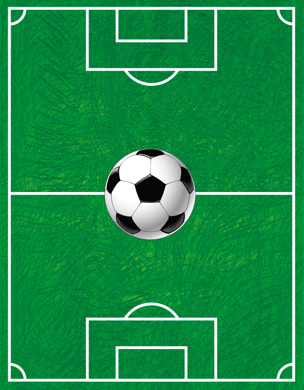 Soccer Field Graphics game vinyl rug - TenStickers
