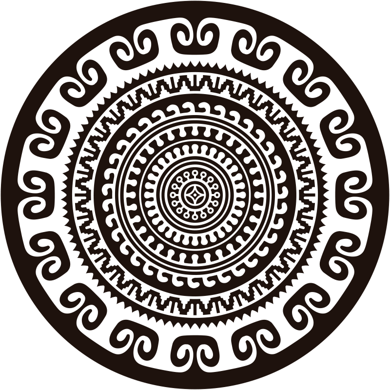 Mandala Circle mandala vinyl rug - TenStickers