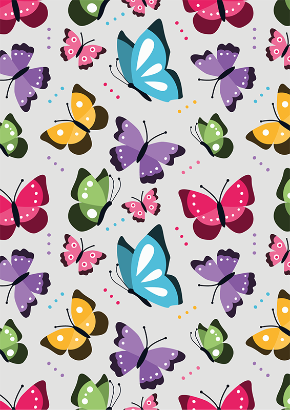Butterfly animal vinyl rug - TenStickers