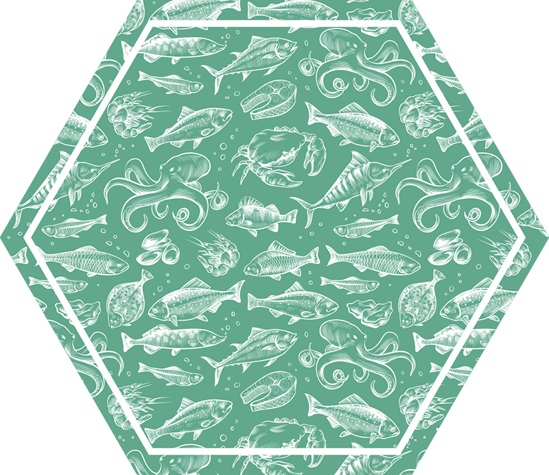 Aquatic Enchantment animal vinyl rug - TenStickers